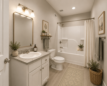 Spacious bathrooms